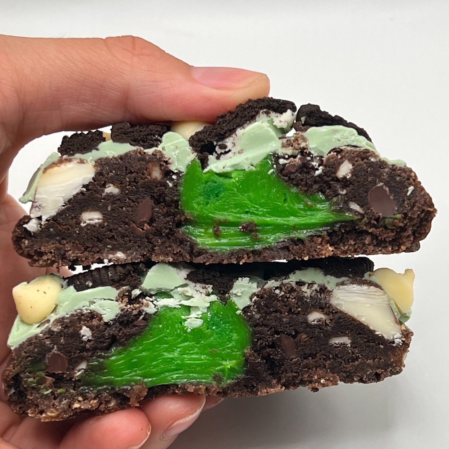 Assortment of freshly baked ChocoMint Cookies, perfect for mint chocolate lovers