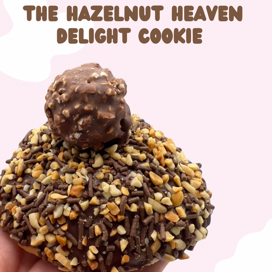 Hazelnut Heaven Delight Cookie with rich hazelnut flavor and a soft, chewy texture